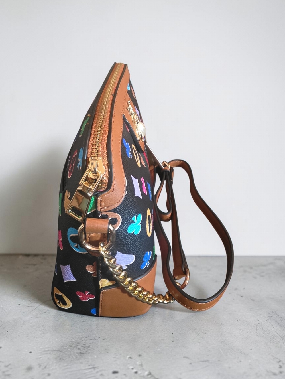 Nwt Classix Fashion Black Multicolor Bee Accent Crossbody Bag and Wallet Set - Picture 5 of 6